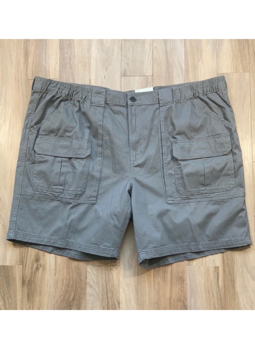 Croft & barrow CARGO short gray cotton with side elastic men size 52